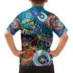 Personalised Sharks NAIDOC Week 2024 Family Matching Tank Maxi Dress and Hawaiian Shirt Australia Aboriginal Dot Painting