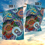 Personalised Sharks NAIDOC Week 2024 Garden Flag Australia Aboriginal Dot Painting