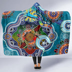 Personalised Sharks NAIDOC Week 2024 Hooded Blanket Australia Aboriginal Dot Painting