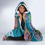 Personalised Sharks NAIDOC Week 2024 Hooded Blanket Australia Aboriginal Dot Painting