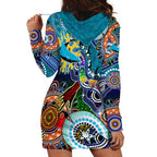 Personalised Sharks NAIDOC Week 2024 Hoodie Dress Australia Aboriginal Dot Painting