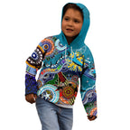 Personalised Sharks NAIDOC Week 2024 Kid Hoodie Australia Aboriginal Dot Painting