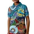 Personalised Sharks NAIDOC Week 2024 Kid Polo Shirt Australia Aboriginal Dot Painting
