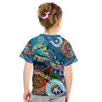 Personalised Sharks NAIDOC Week 2024 Kid T Shirt Australia Aboriginal Dot Painting