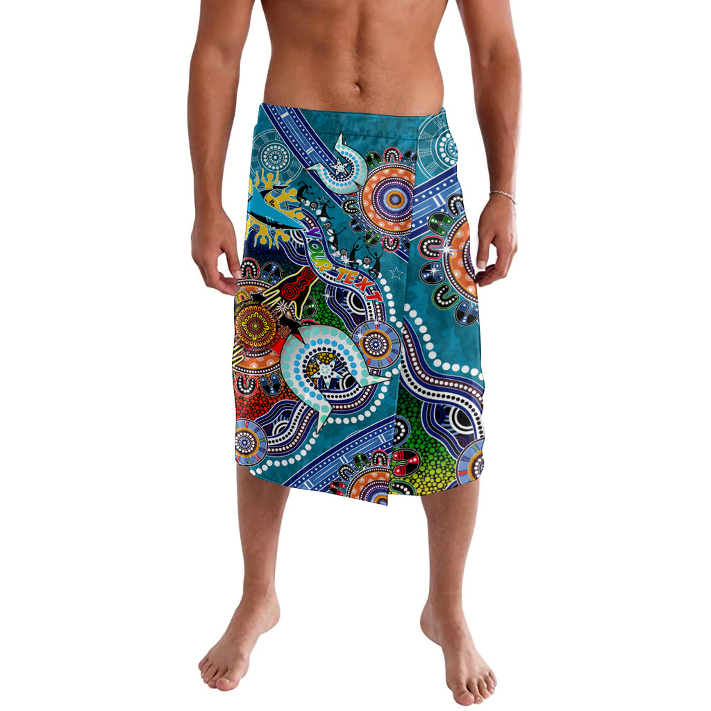 Personalised Sharks NAIDOC Week 2024 Lavalava Australia Aboriginal Dot Painting