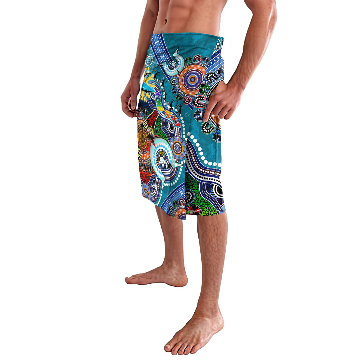 Personalised Sharks NAIDOC Week 2024 Lavalava Australia Aboriginal Dot Painting