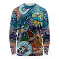 Personalised Sharks NAIDOC Week 2024 Long Sleeve Shirt Australia Aboriginal Dot Painting