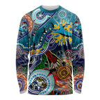 Personalised Sharks NAIDOC Week 2024 Long Sleeve Shirt Australia Aboriginal Dot Painting