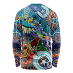 Personalised Sharks NAIDOC Week 2024 Long Sleeve Shirt Australia Aboriginal Dot Painting