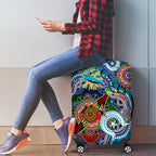 Personalised Sharks NAIDOC Week 2024 Luggage Cover Australia Aboriginal Dot Painting