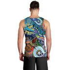 Personalised Sharks NAIDOC Week 2024 Men Tank Top Australia Aboriginal Dot Painting