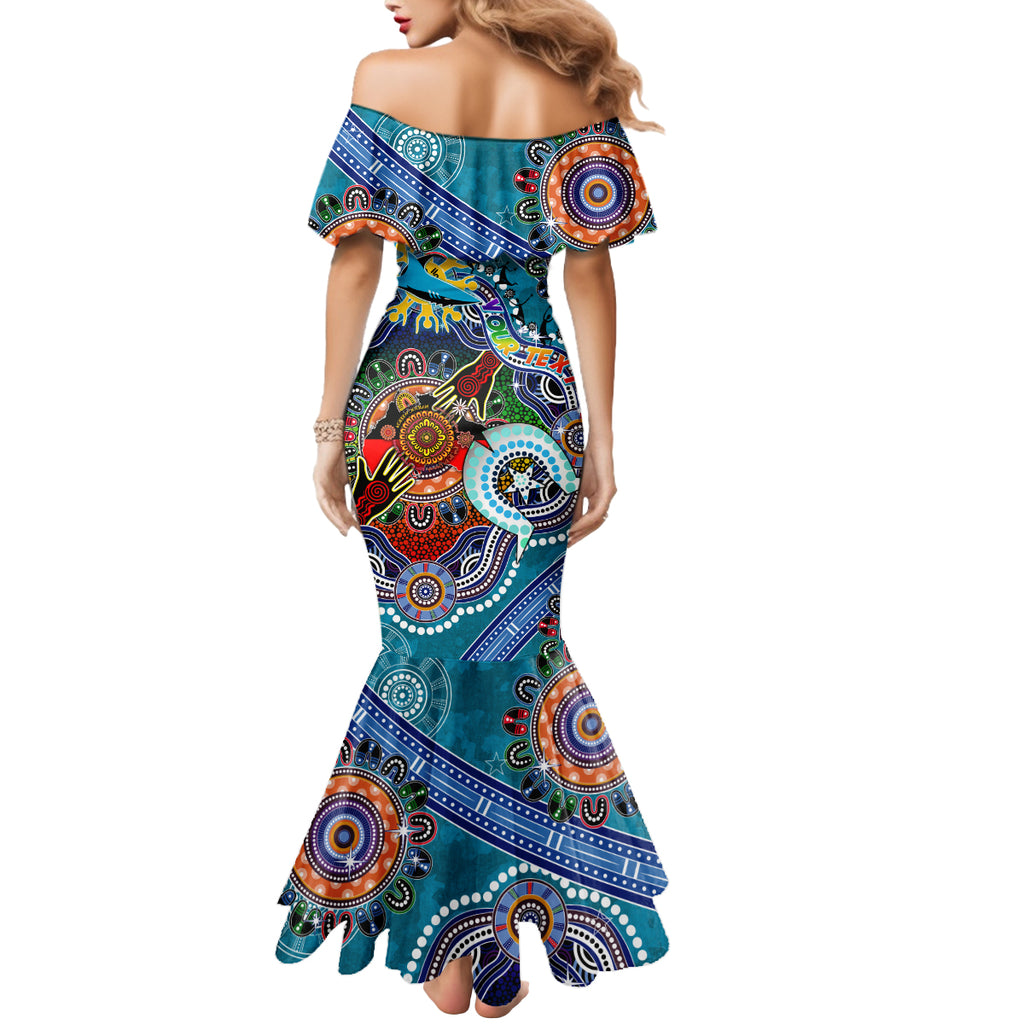 Personalised Sharks NAIDOC Week 2024 Mermaid Dress Australia Aboriginal Dot Painting
