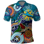 Personalised Sharks NAIDOC Week 2024 Polo Shirt Australia Aboriginal Dot Painting