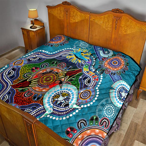 Personalised Sharks NAIDOC Week 2024 Quilt Australia Aboriginal Dot Painting
