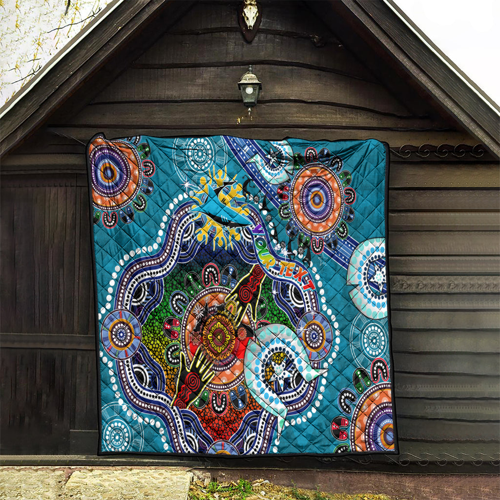 Personalised Sharks NAIDOC Week 2024 Quilt Australia Aboriginal Dot Painting