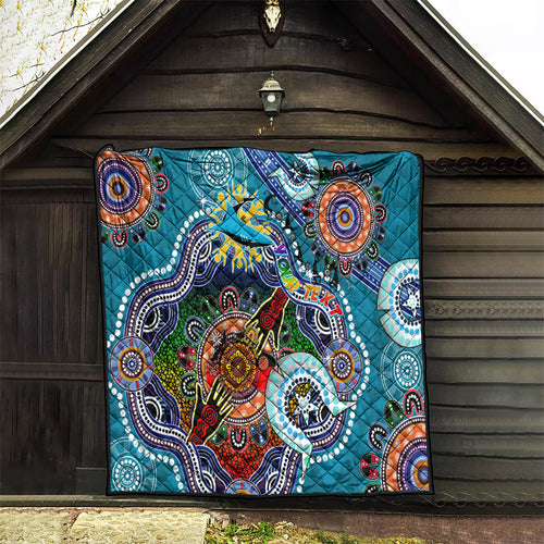 Personalised Sharks NAIDOC Week 2024 Quilt Australia Aboriginal Dot Painting