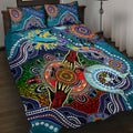 Personalised Sharks NAIDOC Week 2024 Quilt Bed Set Australia Aboriginal Dot Painting