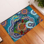 Personalised Sharks NAIDOC Week 2024 Rubber Doormat Australia Aboriginal Dot Painting