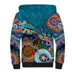 Personalised Sharks NAIDOC Week 2024 Sherpa Hoodie Australia Aboriginal Dot Painting