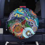 Personalised Sharks NAIDOC Week 2024 Spare Tire Cover Australia Aboriginal Dot Painting