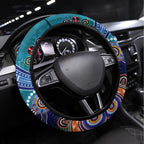 Sharks NAIDOC Week 2024 Steering Wheel Cover Australia Aboriginal Dot Painting