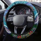 Sharks NAIDOC Week 2024 Steering Wheel Cover Australia Aboriginal Dot Painting