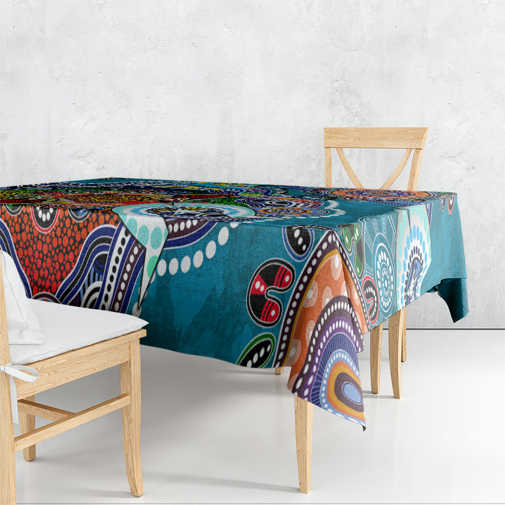 Personalised Sharks NAIDOC Week 2024 Tablecloth Australia Aboriginal Dot Painting