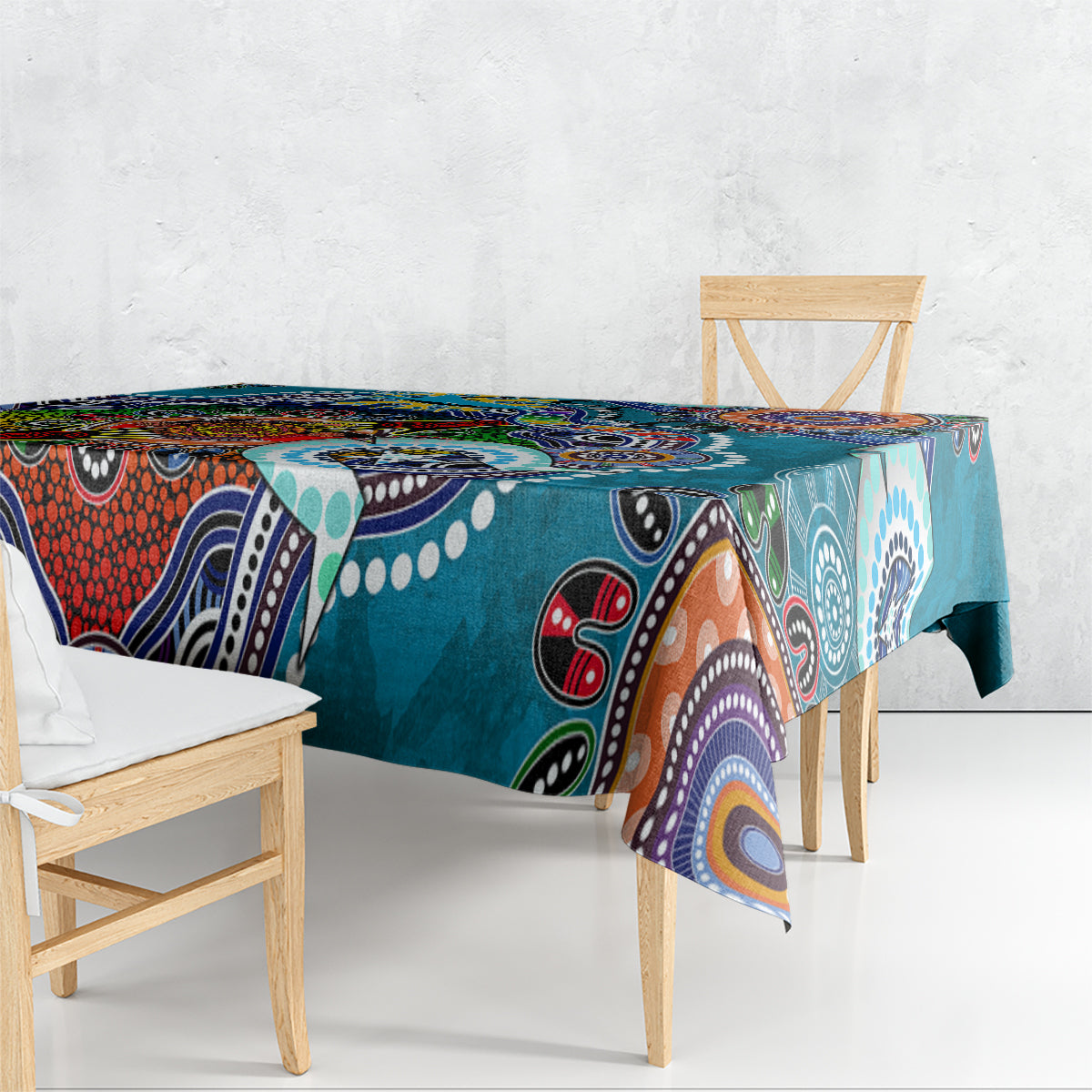 Personalised Sharks NAIDOC Week 2024 Tablecloth Australia Aboriginal Dot Painting