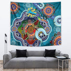Personalised Sharks NAIDOC Week 2024 Tapestry Australia Aboriginal Dot Painting