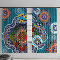 Personalised Sharks NAIDOC Week 2024 Window Curtain Australia Aboriginal Dot Painting
