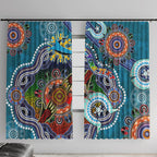 Personalised Sharks NAIDOC Week 2024 Window Curtain Australia Aboriginal Dot Painting