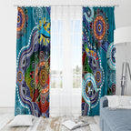 Personalised Sharks NAIDOC Week 2024 Window Curtain Australia Aboriginal Dot Painting