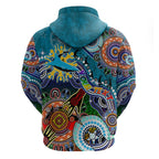 Personalised Sharks NAIDOC Week 2024 Zip Hoodie Australia Aboriginal Dot Painting