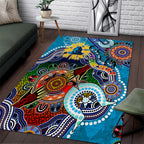 Personalised Titans NAIDOC Week 2024 Area Rug Australia Aboriginal Dot Painting
