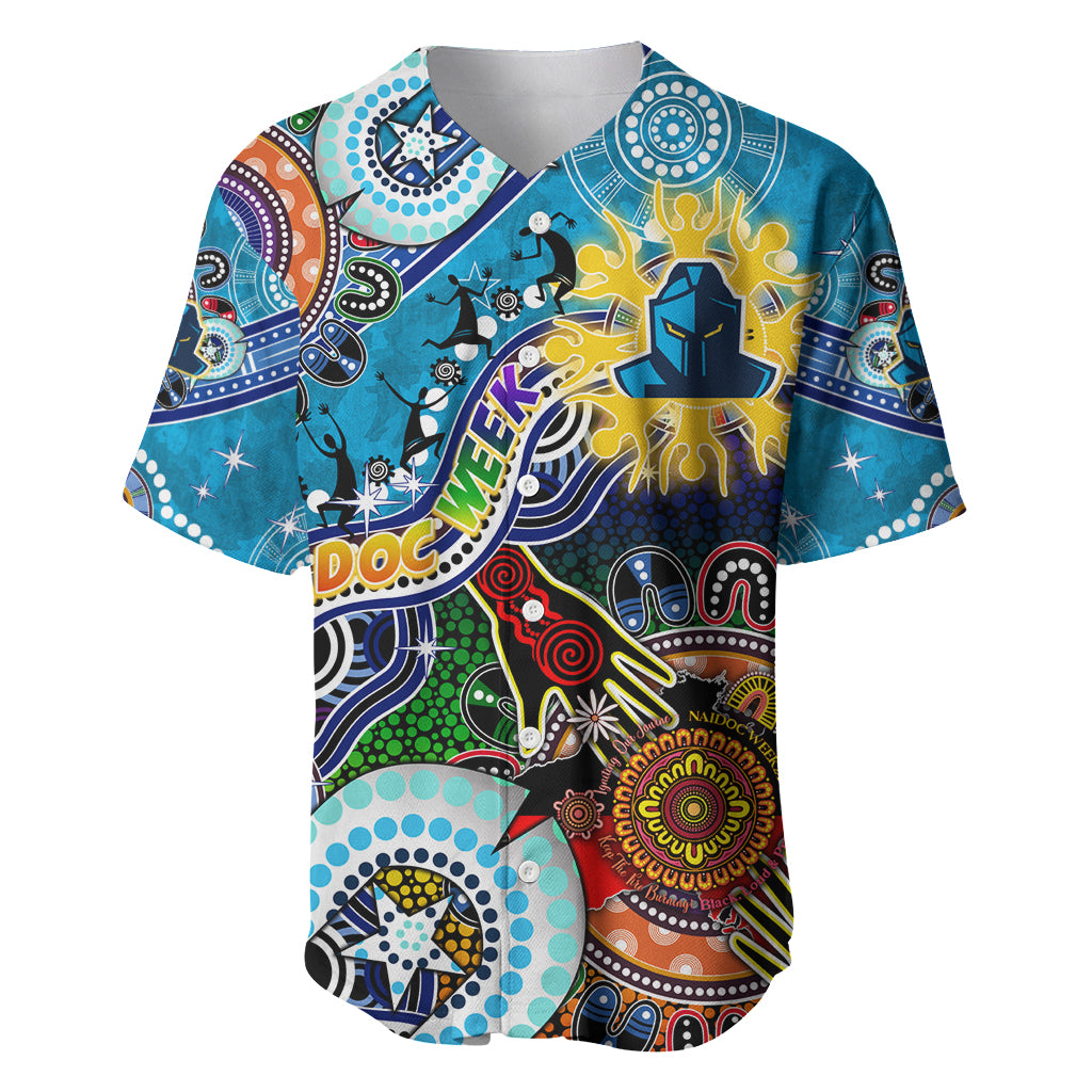 Personalised Titans NAIDOC Week 2024 Baseball Jersey Australia Aboriginal Dot Painting