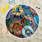 Personalised Titans NAIDOC Week 2024 Beach Blanket Australia Aboriginal Dot Painting