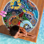 Personalised Titans NAIDOC Week 2024 Beach Blanket Australia Aboriginal Dot Painting