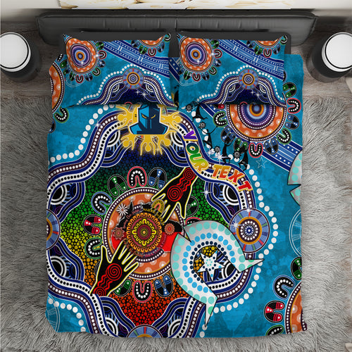 Personalised Titans NAIDOC Week 2024 Bedding Set Australia Aboriginal Dot Painting