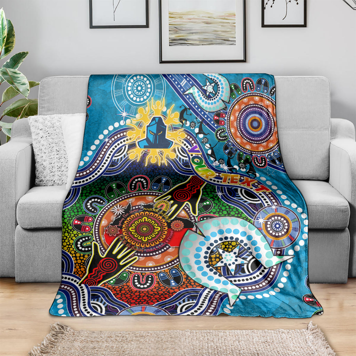 Personalised Titans NAIDOC Week 2024 Blanket Australia Aboriginal Dot Painting