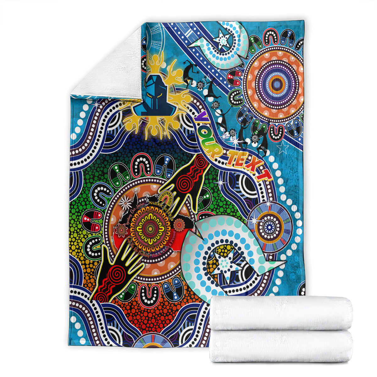 Personalised Titans NAIDOC Week 2024 Blanket Australia Aboriginal Dot Painting