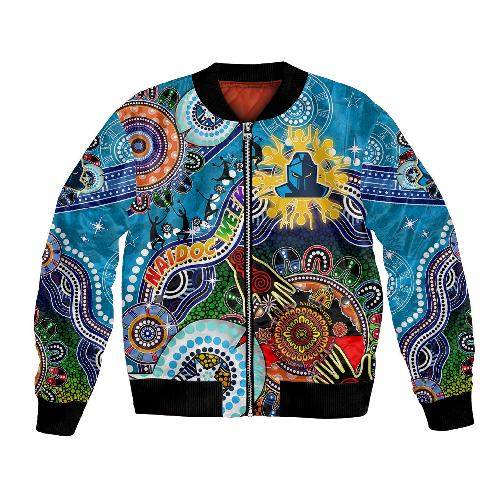 Personalised Titans NAIDOC Week 2024 Bomber Jacket Australia Aboriginal Dot Painting