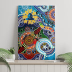 Personalised Titans NAIDOC Week 2024 Canvas Wall Art Australia Aboriginal Dot Painting