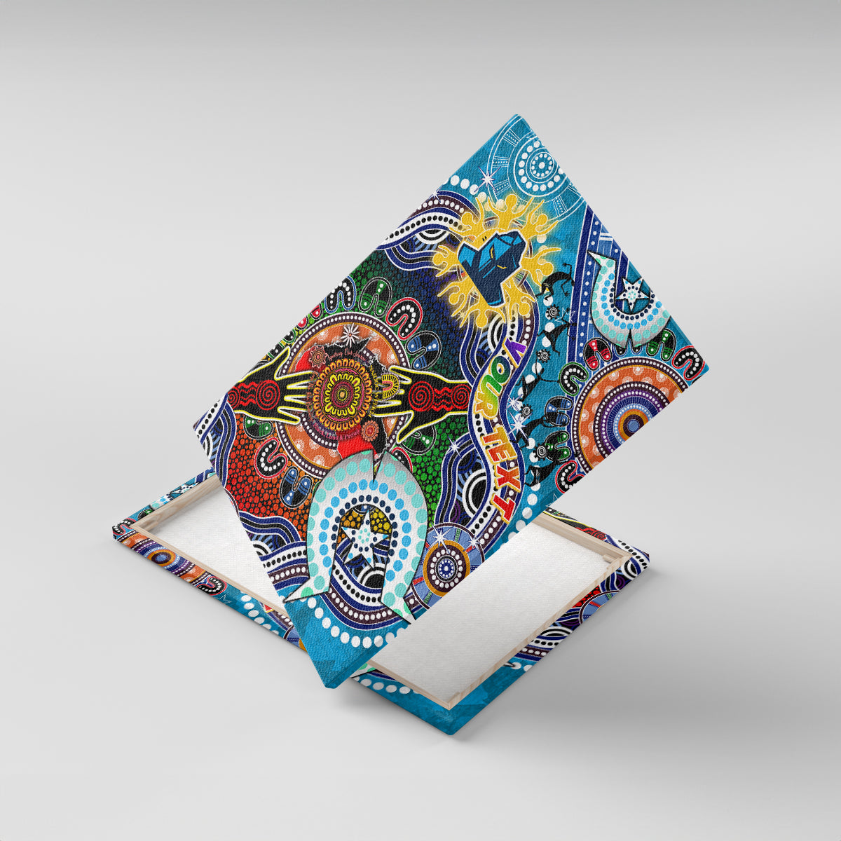 Personalised Titans NAIDOC Week 2024 Canvas Wall Art Australia Aboriginal Dot Painting