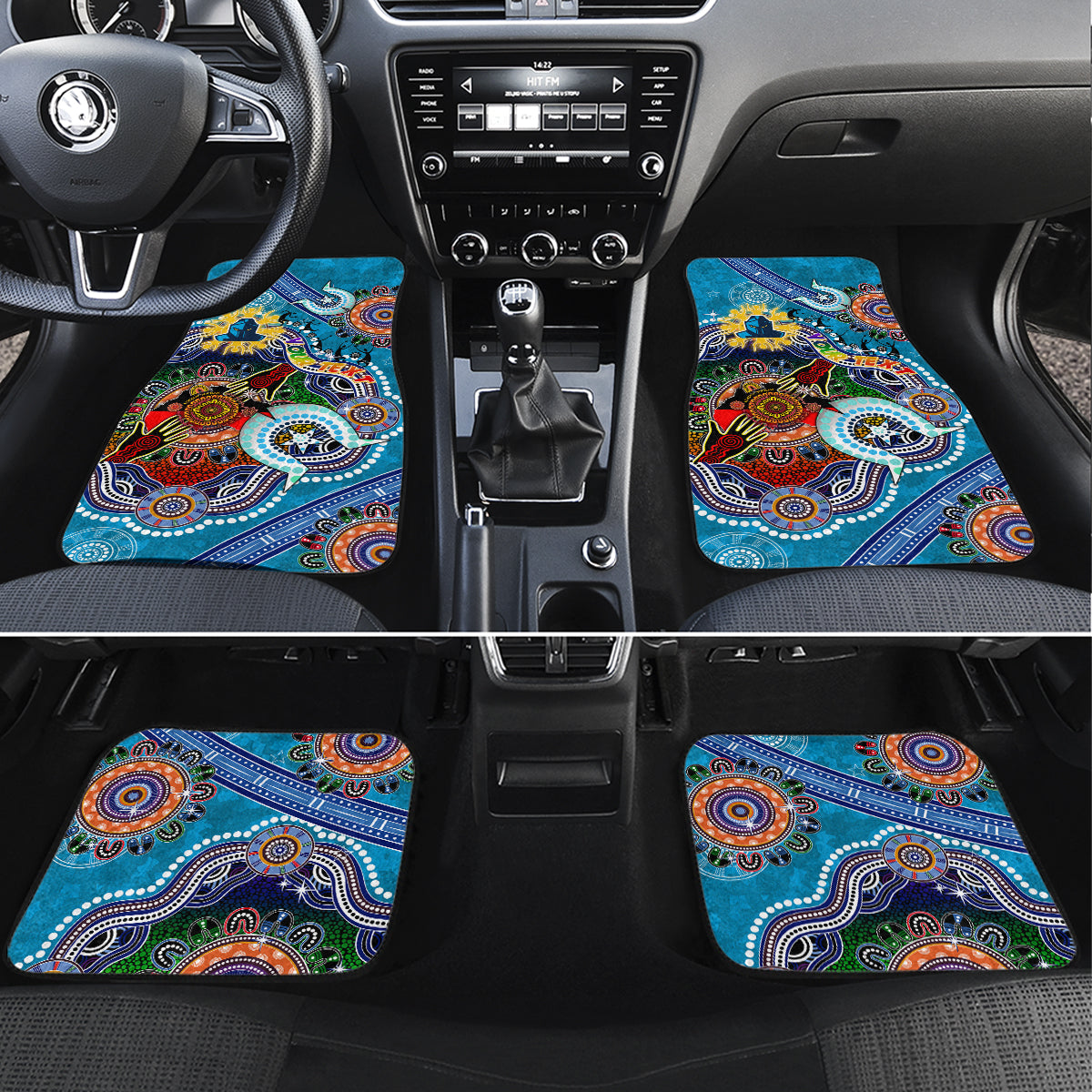 Personalised Titans NAIDOC Week 2024 Car Mats Australia Aboriginal Dot Painting