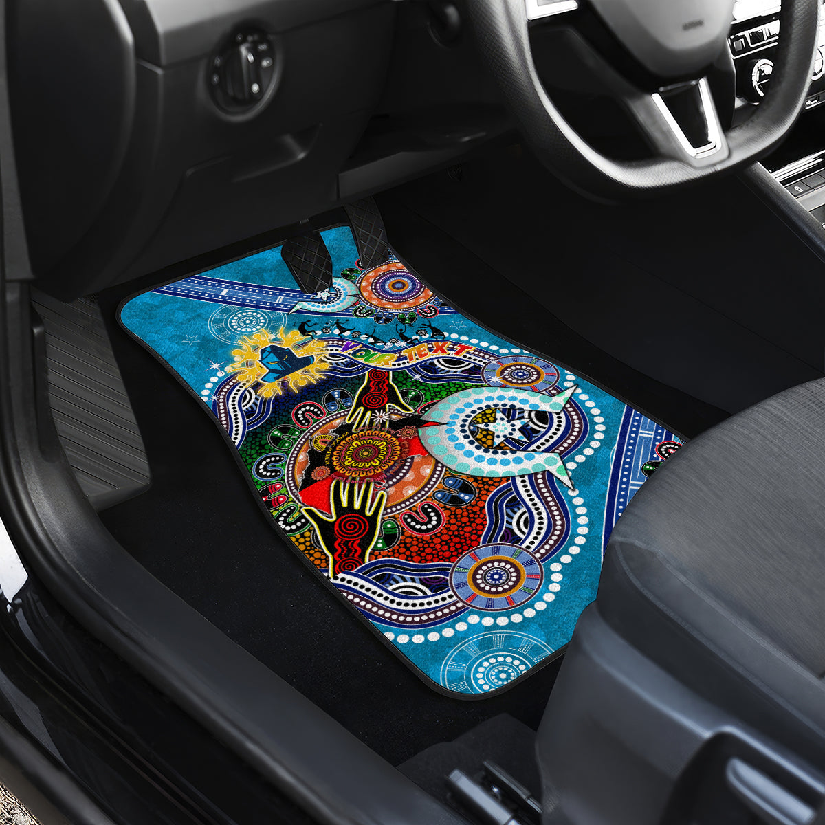 Personalised Titans NAIDOC Week 2024 Car Mats Australia Aboriginal Dot Painting