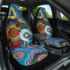 Personalised Titans NAIDOC Week 2024 Car Seat Cover Australia Aboriginal Dot Painting