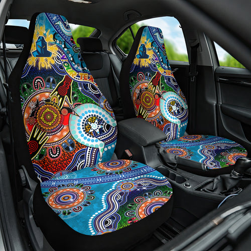 Personalised Titans NAIDOC Week 2024 Car Seat Cover Australia Aboriginal Dot Painting