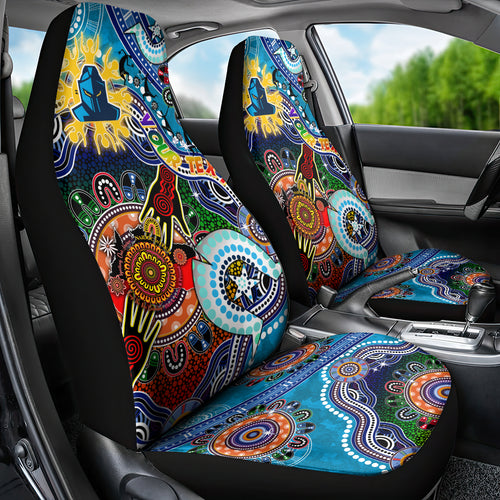 Personalised Titans NAIDOC Week 2024 Car Seat Cover Australia Aboriginal Dot Painting