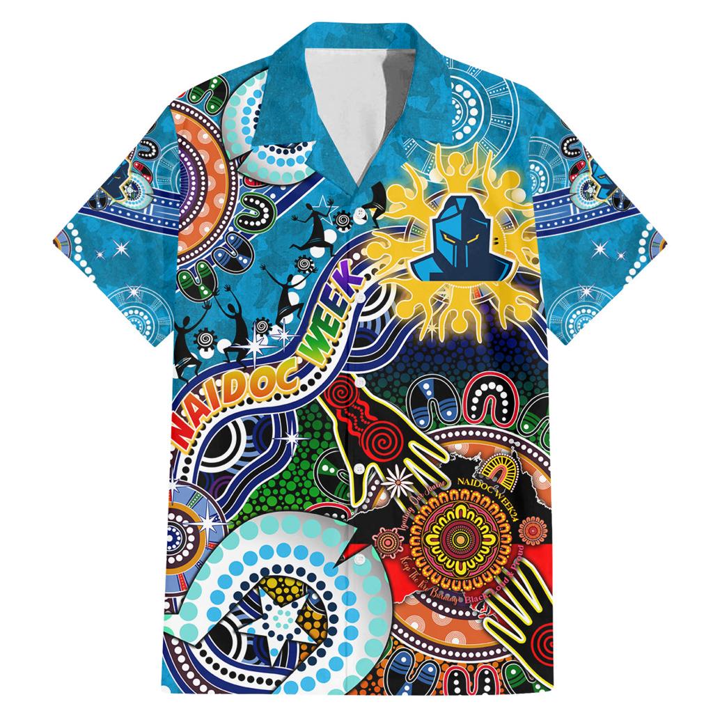 Personalised Titans NAIDOC Week 2024 Family Matching Mermaid Dress and Hawaiian Shirt Australia Aboriginal Dot Painting