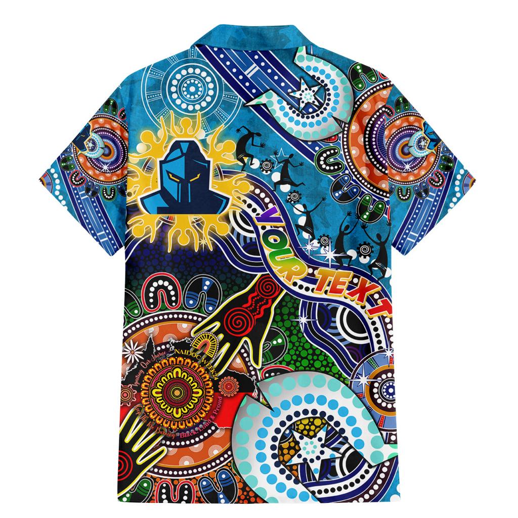 Personalised Titans NAIDOC Week 2024 Family Matching Mermaid Dress and Hawaiian Shirt Australia Aboriginal Dot Painting